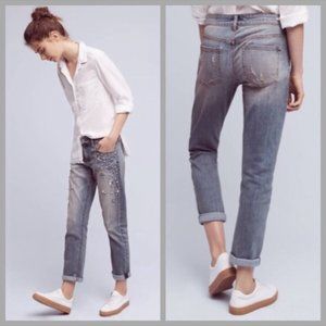 New Pilcro Hyphen Bejeweled Mid - rise Jeans Crop